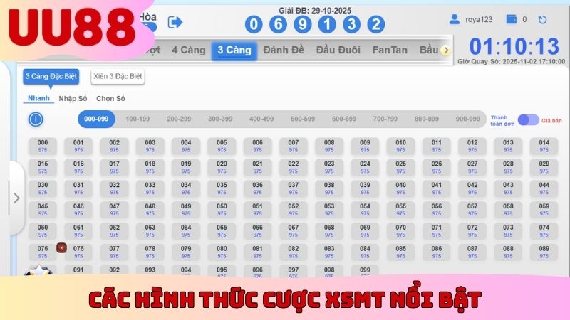 Các hình thức cược XSMT nổi bật
