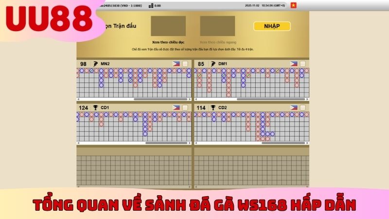 Tổng quan về sảnh đá gà Ws168 hấp dẫn